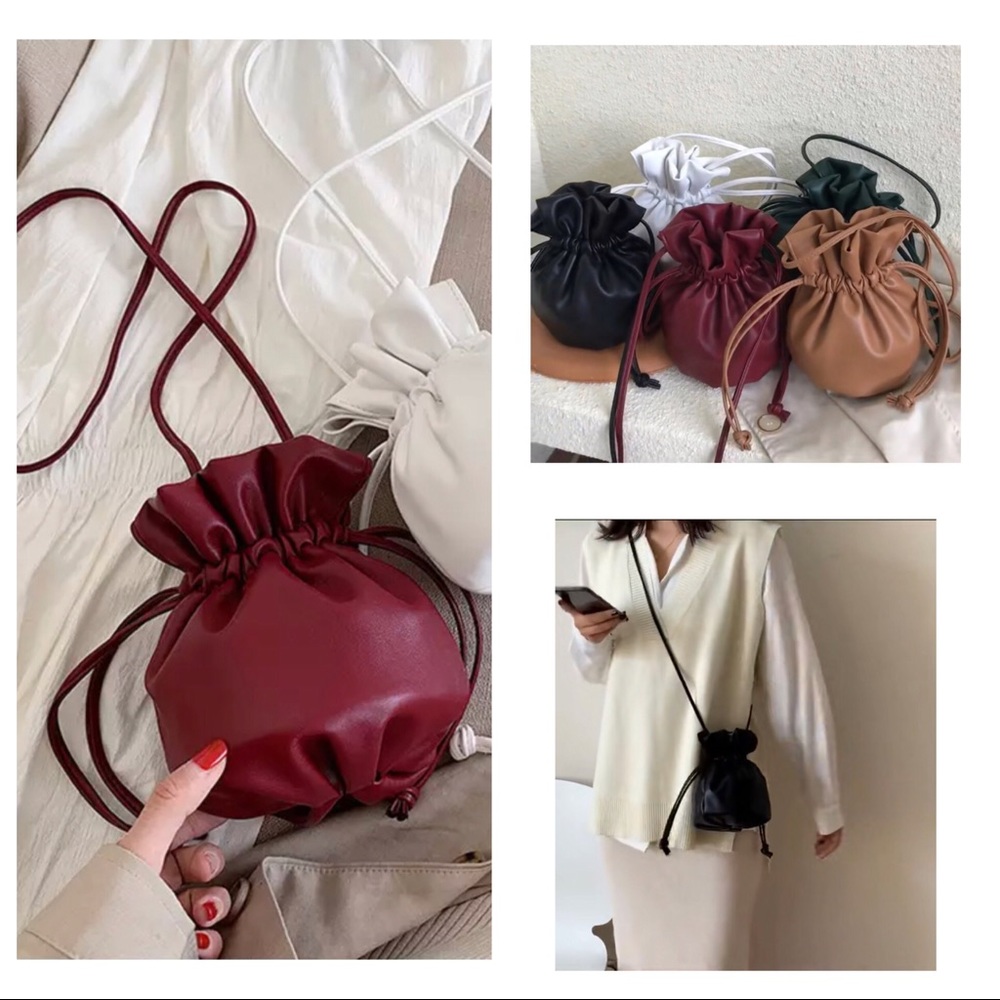 Mirabella Mini Crossbody Bucket Bag in Bur…